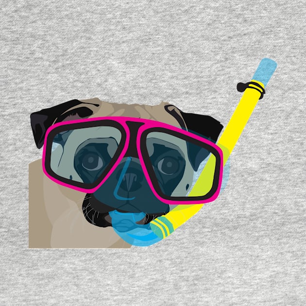 Snorkel Pug Snorkel Pug, Does whatever a snorkel pug does by mpflies2